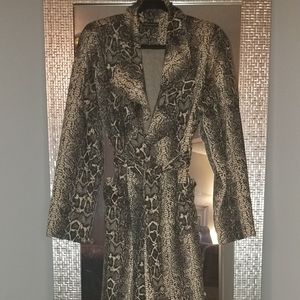 *Snake Skin Patterned Trench Coat*